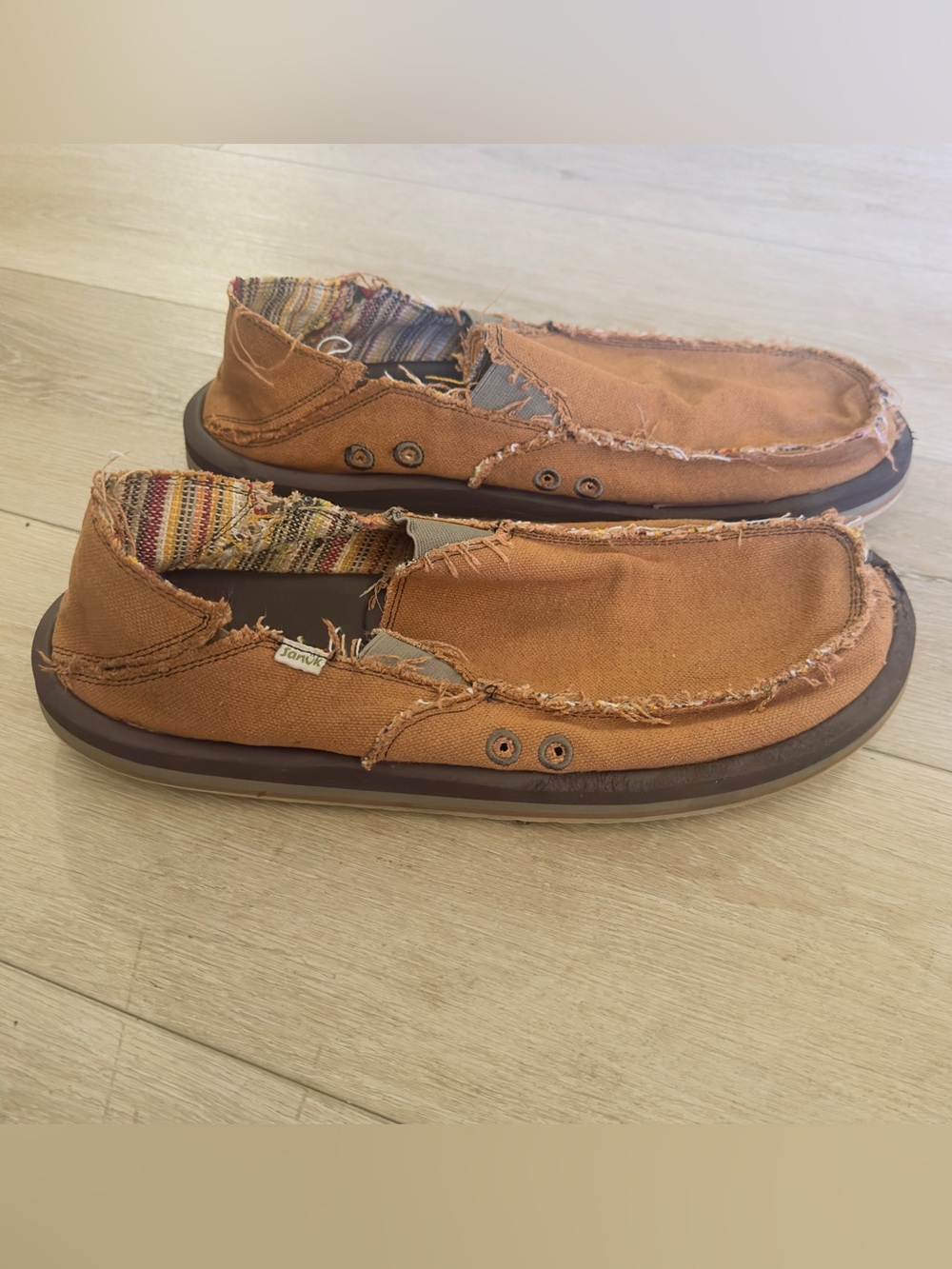 Sanuk Men’s Slip-On Loafers in Brown